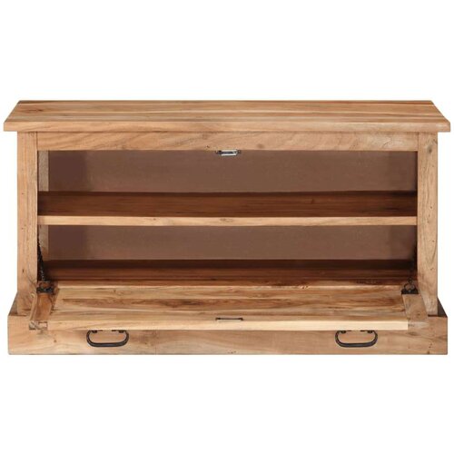 VidaXL Klupa za pohranu cipela 85x40x45 cm od masivnog bagremovog drva Slike