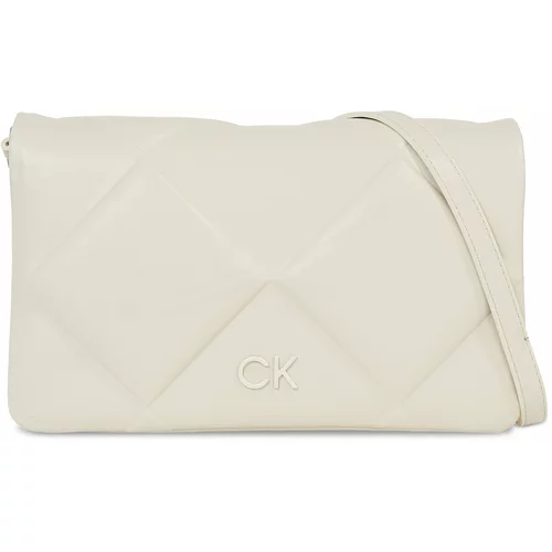 Calvin Klein Ročna torba Re-Lock Quilt Shoulder Bag K60K611021 Dk Ecru PC4