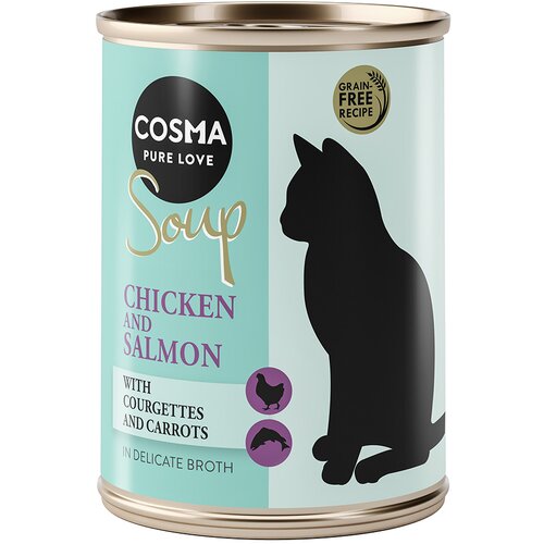 Cosma Soup 6 x 100 g - Piščančje prsi in losos z bučkami in korenjem Cene