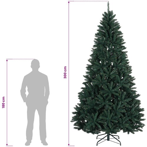  Umjetno božićno drvce s nogom 300 cm PVC Tamnozelena Slike