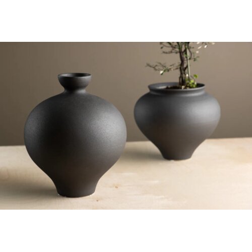 Venture Home vaza Rellis ⌀20 cm, crna Cijene