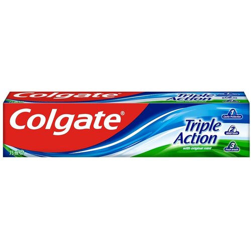 Colgate Triple Action Original Mint zobna pasta 75 ml Slike