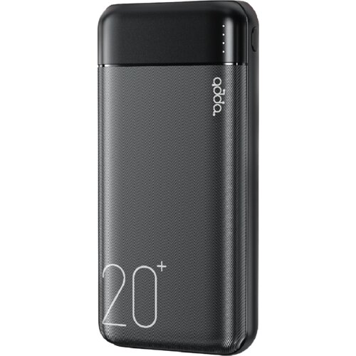 ADDAtech Powerbank PB-002-BK, Fusion powerbank, kapaciteta 20000 mAh, s priključki Micro USB in Type-C za polnjenje, 2x USB-A izhoda, moč 12W, črna barva., (21255100) Cene