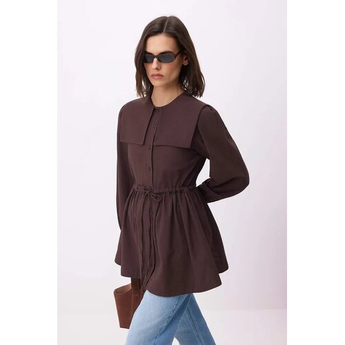 Trendyol Modest Ženska košulja Tctss26Tg00036, Smeđa Cene