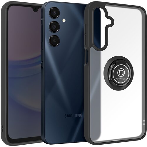 AVIZAR Coque pour Samsung Galaxy A16 Bague M&eacute;tallique Support Vid&eacute;o, Črna, (5000010858) Cene
