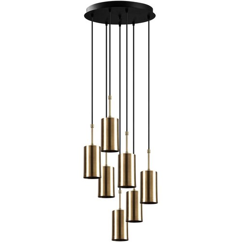 Opviq lights Viseča svetilka za 7 žarnic v zlati barvi Kem Tube Slike
