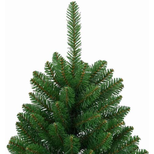 VidaXL Umjetno božićno drvce S LED lampica Zelena 150 cm PVC i metal Slike