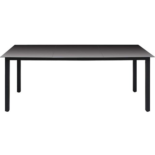  9-dijelni vrtni blagovaonski set crno-smeđi Crna Dužina stola 190 cm Slike