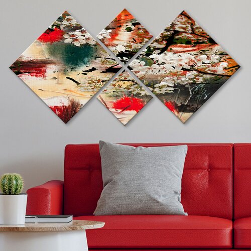 Wallity Slika 4MDF187362956, 60x115 cm, 4 dela Cene