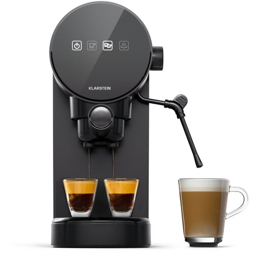 Klarstein Furore aparat za espresso od nehrđajućeg čelika, kompaktni digitalni zaslon od 20 bara, 2 šalice Cijene