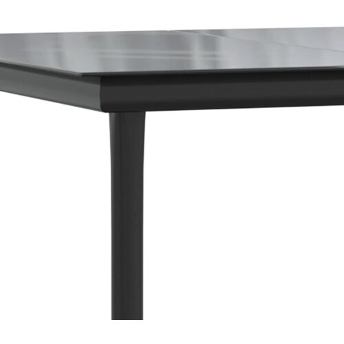  3-dijelni vrtni blagovaonski set s jastucima od poliratana crni Crna Dužina stola 90 cm Slike