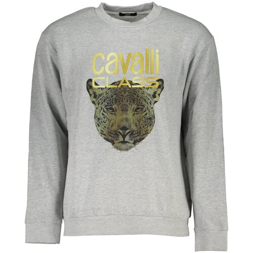 Cavalli Class MEN&amp;amp;#39;S GRAY ZIPLESS SWEATSHIRT Slike