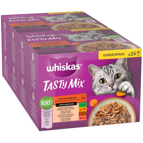 JUMBO pakiranje Whiskas Tasty Mix vrećice 96 x 85 g - Country Collection u umaku Cijene
