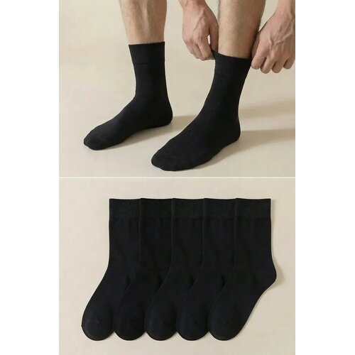 Trendyol mu&amp;scaron;ki set čarapa 5-Piece Set Socks Tmnaw26Co00003, Crna-Crna Slike