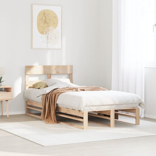 VidaXL Okvir kreveta bez madraca 90 x 200 cm od masivne borovine Slike