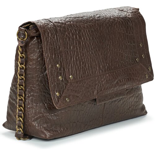 Pieces Torbe za čez ramo PCFELIZIA LEATHER LARGE CROSS BODY Kostanjeva Slike