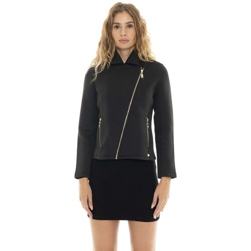 Leone 1947 Jakne Woman Neoprene Jackets Gold Studs Črna Cene