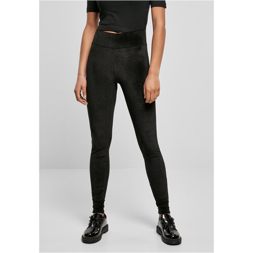 UC Curvy Women&amp;#039;s high-waisted velvet leggings black Slike