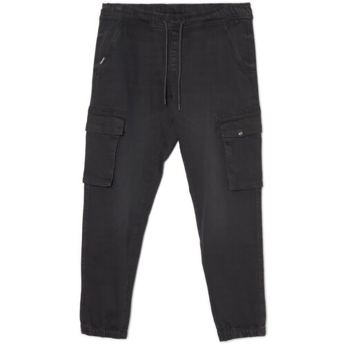 Cropp - Hlače jogger iz džinsa - Črna Cene