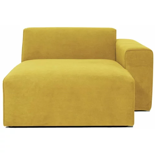 Scandic žuti baršunasti element za kauč Sting, desni kut