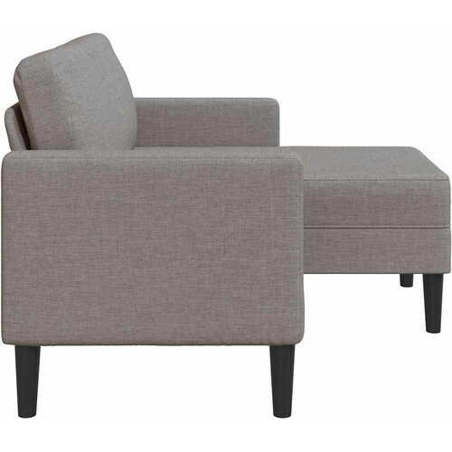 SOFA 2-sjed s ležaljkom u obliku slova L Taupe 125 cm tkanina Slike