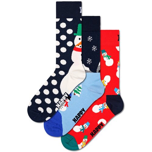 Happy Socks Poklon set Uniseks čarape Snowman, 3 para, &amp;Scaron;arene Slike