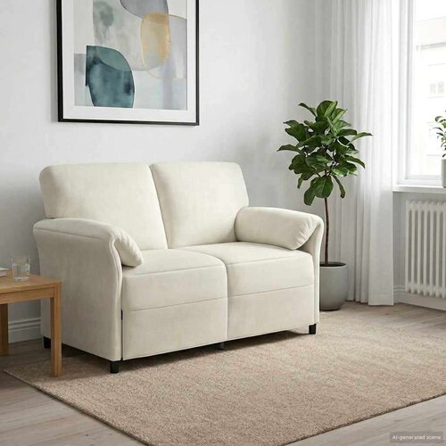 SOFA za dvije osobe Krem 138 x 83 x 95 cm Bar&scaron;un - Krem 2-Sjedalo (120 cm) Cijene