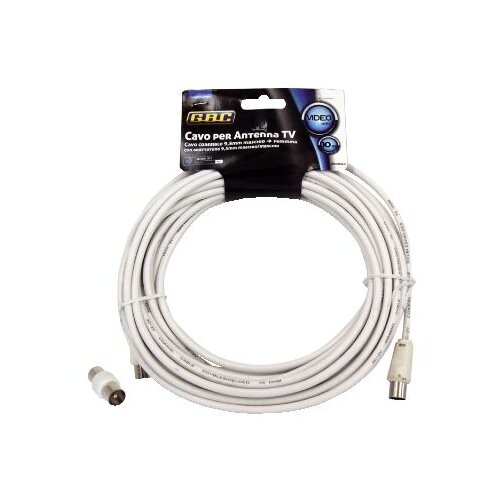 Gbc antenski kabel + 9.5mm m/m adapter, bijeli, 10.0m Cene
