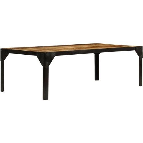 VidaXL Klubska mizica trden robusten mangov les in jeklo 110 cm, (20713074) Slike