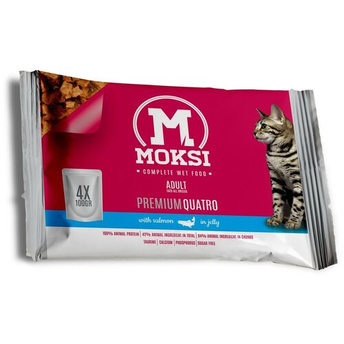 Moksi preliv za mačke - Losos u želeu - 4x100g - 13 pakovanja Cene