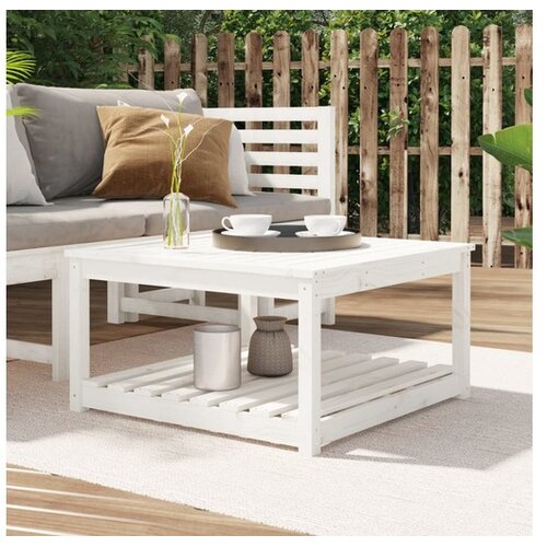  vrtni stol bijeli 82 5 x 82 5 x 45 cm od masivne borovine Cene