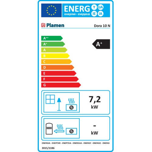 Plamen Kamin na drva Dora 10 N (7 kW, Kapacitet grijanja prostorije: 180 m&amp;sup3;, Crne boje, Lijevano željezo) Slike