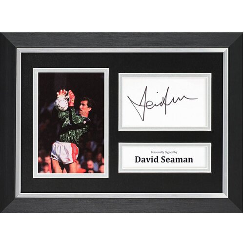 David Seaman Signed A4 Framed Photo Display Arsenal Autograph Memorabilia COA Cene