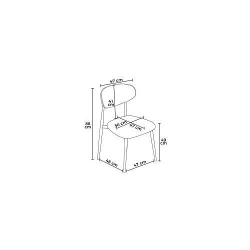 Hanah home Vina set stolica, 56x76x97 cm, 6 dijelova, antracit boja Slike