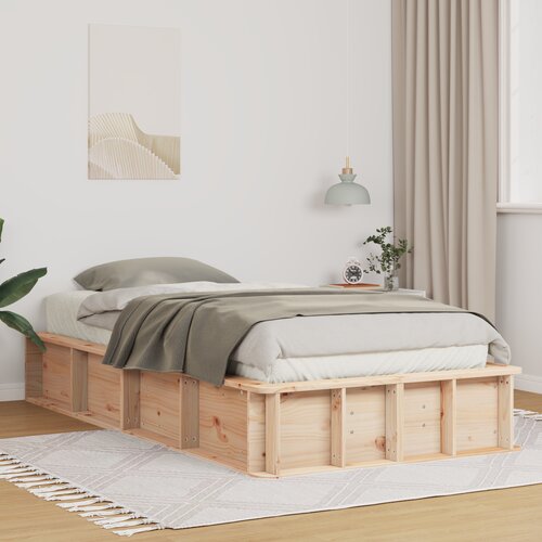 VidaXL Krevetna konstrukcija s pohranom Smeđa 100 x 200 cm boja drva Slike