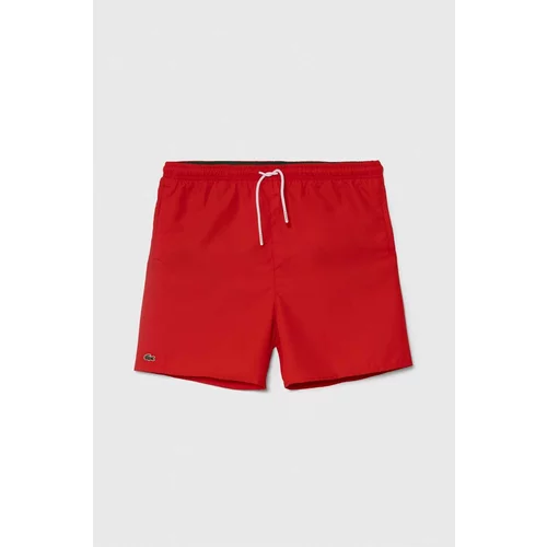 Lacoste Kopalne kratke hlače rdeča barva