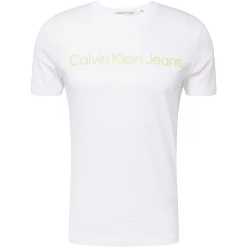 Calvin Klein Jeans Majica limonino-rumena / bela