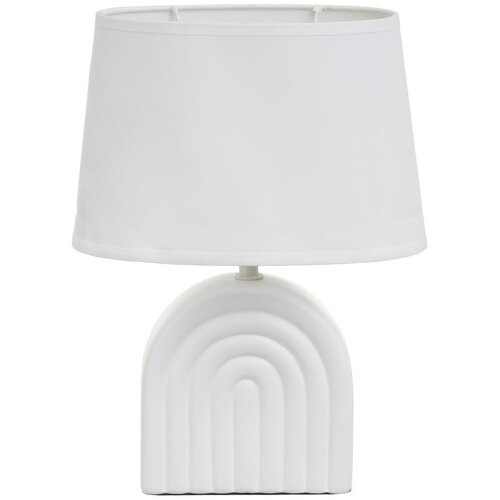 Casa Selección Bijela stolna lampa keramička s tekstilnim sjenilom (visina 31 cm) – Cijene