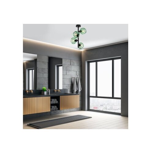 Opviq Luster Benek-15-14495, 40x40x55cm, IP20, Crno-zelena Cijene