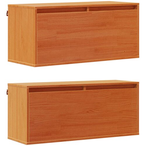  Ormar za Zid s policom Zidne 2 pcs Vosak smeđa 80 x 30 x 35 cm Slike