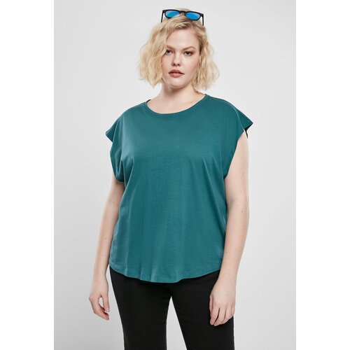 UC Curvy Women's T-shirt Basic Shaped Teal Slike