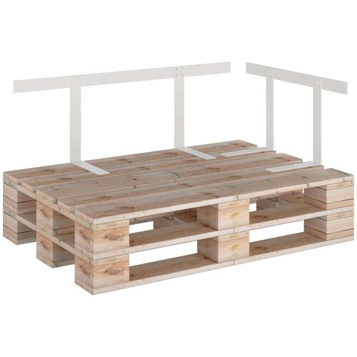  Naslon za sofu od paleta bijeli 110 cm željezni Slike