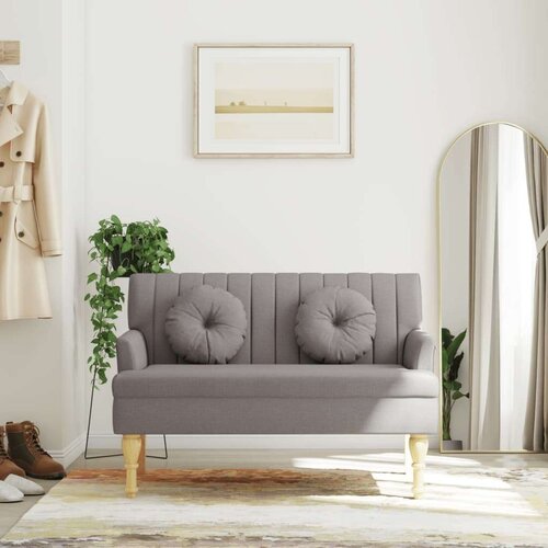  Klop z blazinami taupe 113x64,5x75,5 cm blago Cene
