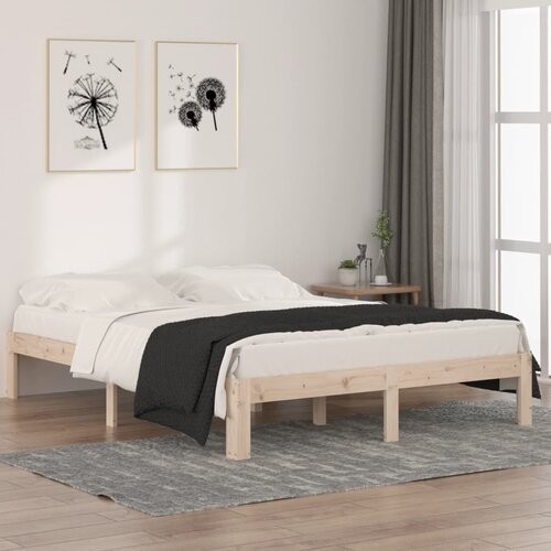 Furnova Posteljni okvir iz trdne borovine 140x190 cm, (21937864) Slike