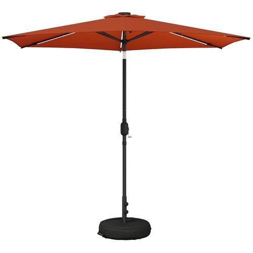 vidaXL Zunanje senčilo z LED lučmi 270 x 270 cm Poliester Terakota, (5000247918) Cene