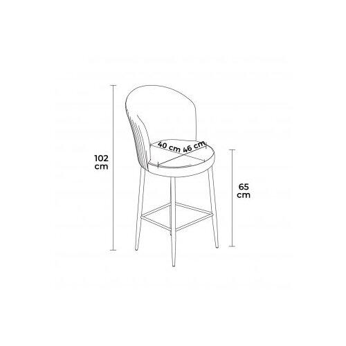 Hanah home set barskih stolica Alte, 6 dijelova, krem Slike