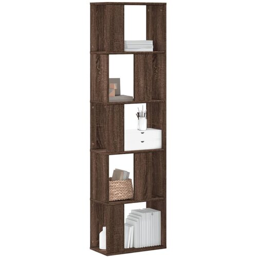 Furnova Knjižna omara 5-nadstropna rjavi hrast 45x23,5x162,5 cm, (21951074) Slike