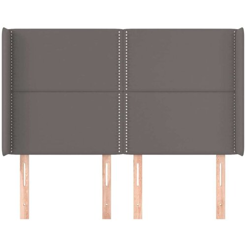  Uzglavlje s u&amp;scaron;ima sivo 147x16x118/128 cm od umjetne kože Slike