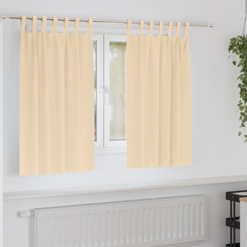 vidaXL Zavjese sa zavjesama 2 pcs Krema Poliester Cijene