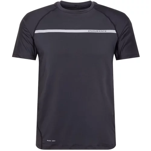 Endurance Funkcionalna majica 'Serzo' srebrno-siva / črna